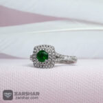 عکس انگشتر زنانه طرح زمرد