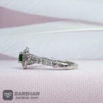 عکس انگشتر زنانه طرح زمرد