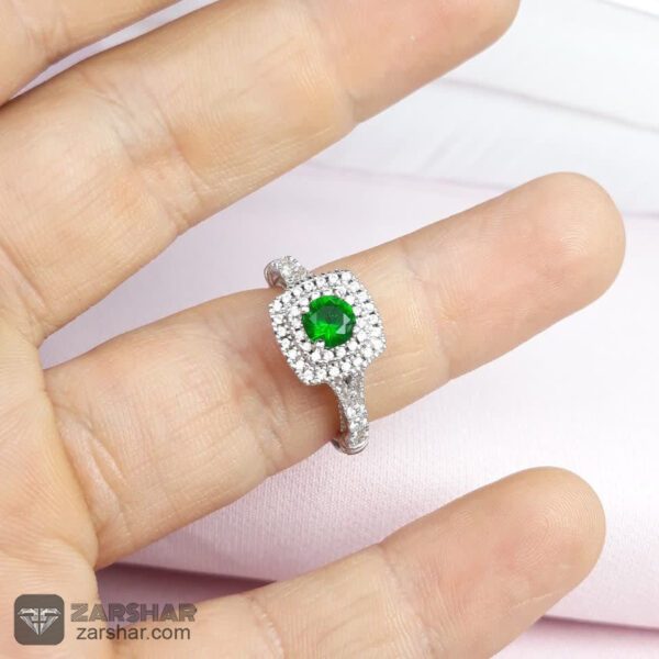 عکس انگشتر زنانه طرح زمرد