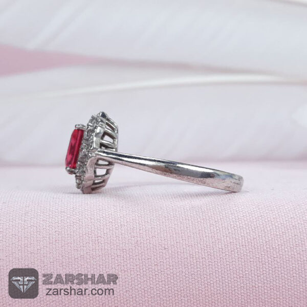 عکس انگشتر زنانه طرح یاقوت سرخ