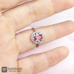 عکس انگشتر زنانه طرح یاقوت سرخ