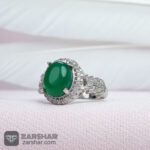 عکس انگشتر زنانه عقیق سبز
