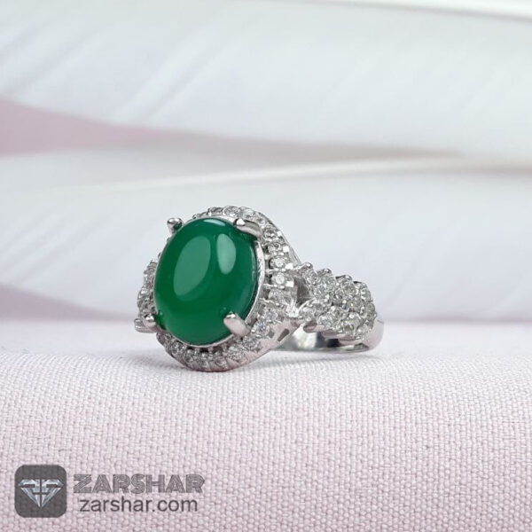 عکس انگشتر زنانه عقیق سبز