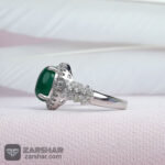 عکس انگشتر زنانه عقیق سبز