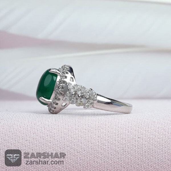 عکس انگشتر زنانه عقیق سبز