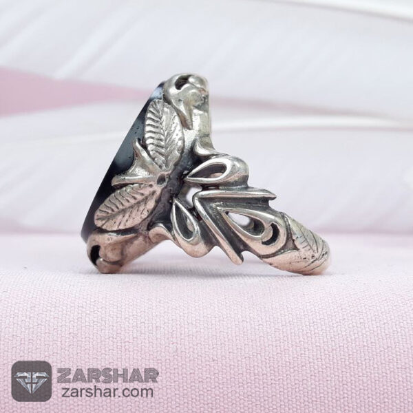 انگشتر عقیق مشکی علی ولی الله عکس انگشتر عقیق مشکی علی ولی الله