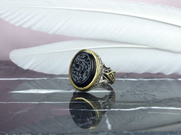 انگشتر عقیق مشکی یا رقیه عکس انگشتر عقیق مشکی یا رقیه