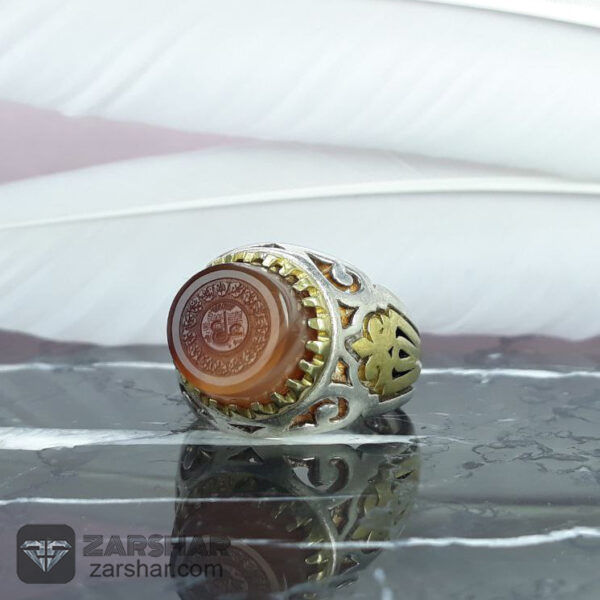 انگشتر عقیق یمنی عین علی و چهارده معصوم عکس انگشتر عقیق یمنی عین علی و چهارده معصوم