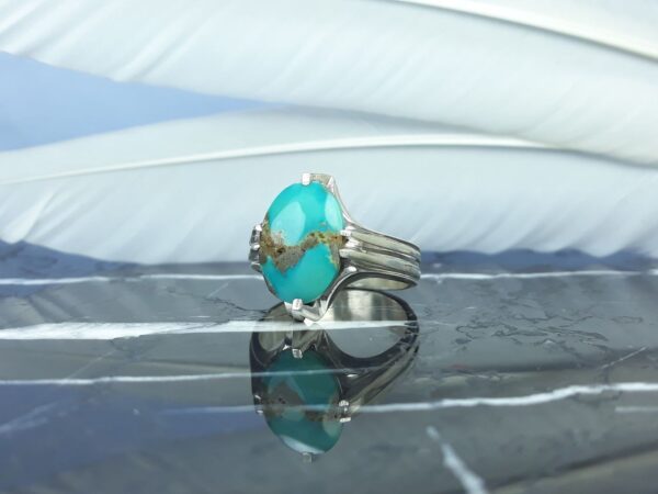 انگشتر فیروزه نیشابوری دست ساز رکاب نجفی عکس انگشتر فیروزه نیشابوری دست ساز رکاب نجفی