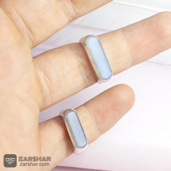 انگشتر نقره ست عقیق یمنی کبود دست ساز عکس انگشتر نقره ست عقیق یمنی کبود دست ساز