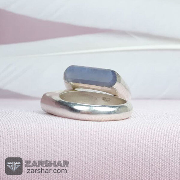 انگشتر نقره ست عقیق یمنی کبود دست ساز عکس انگشتر نقره ست عقیق یمنی کبود دست ساز