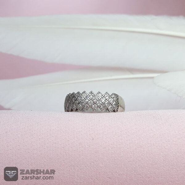انگشتر نقره فانتزی زنانه طرح سلین عکس انگشتر نقره فانتزی زنانه طرح سلین