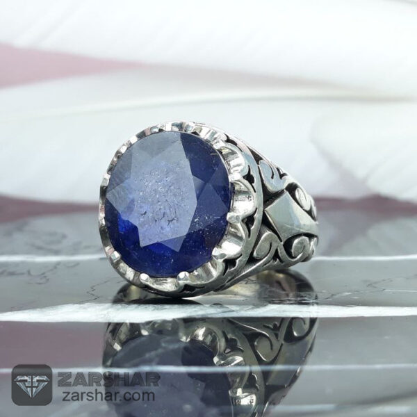 انگشتر یاقوت کبود دست ساز عکس انگشتر یاقوت کبود دست ساز