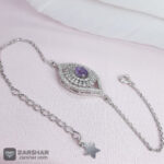 عکس دستبند نقره زنانه آماتیس طرح چشم