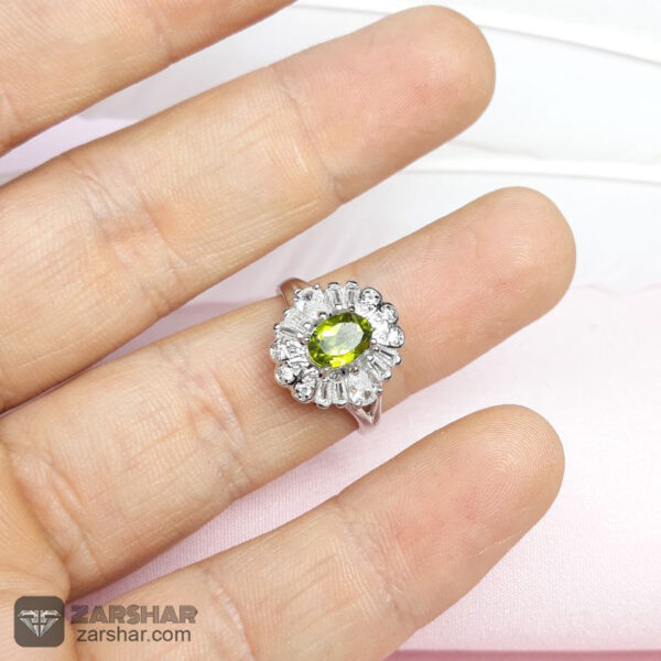 عکس نیم ست نقره زبرجد زنانه