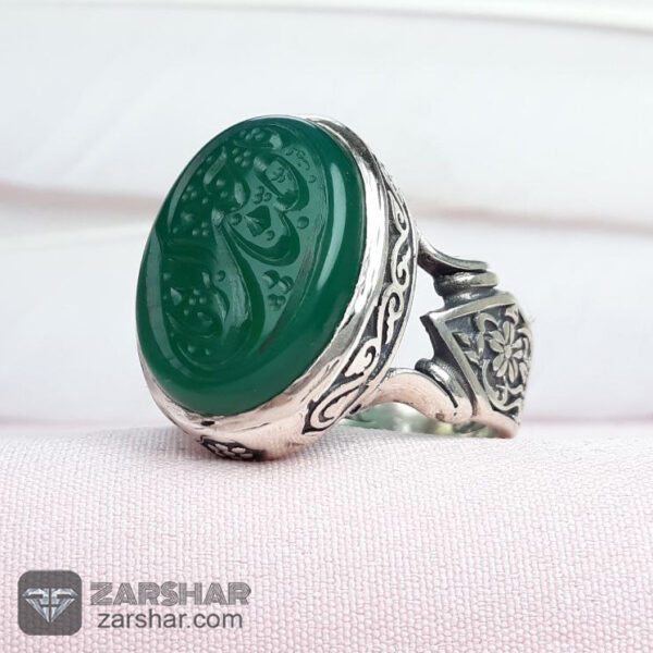 عکس انگشتر عقیق سبز یا صاحب الزمان