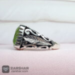 عکس انگشتر چهارگوش زبرجد دست ساز
