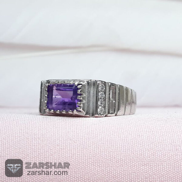 انگشتر آماتیس بنفش عکس انگشتر آماتیس بنفش