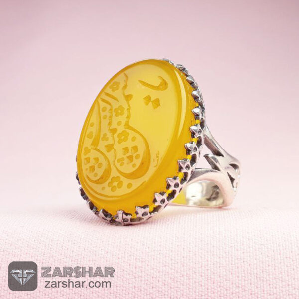 عکس انگشتر شرف الشمس طرح شاهین