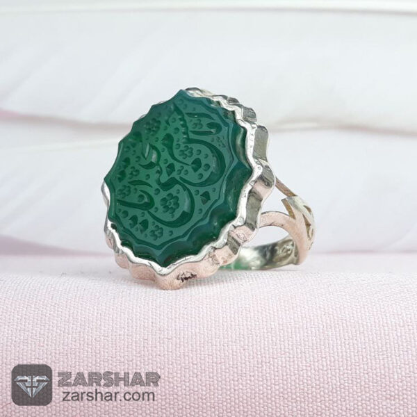 انگشتر عقیق سبز یا امام حسن مجتبی عکس انگشتر عقیق سبز یا امام حسن مجتبی