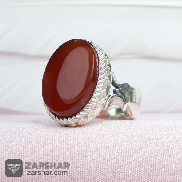 انگشتر عقیق یمنی سرخ عکس انگشتر عقیق یمنی سرخ