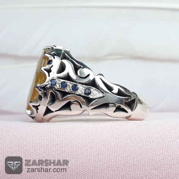 عکس انگشتر یاقوت زرد دست ساز