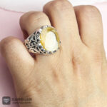 عکس انگشتر یاقوت زرد دست ساز