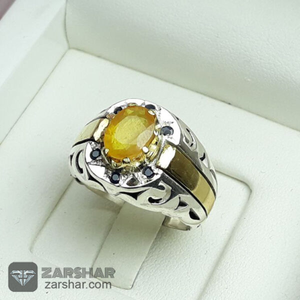 عکس انگشتر یاقوت زرد دست ساز