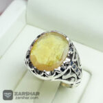 عکس انگشتر یاقوت زرد دست ساز