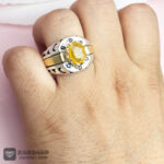 عکس انگشتر یاقوت زرد دست ساز