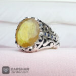 عکس انگشتر یاقوت زرد دست ساز