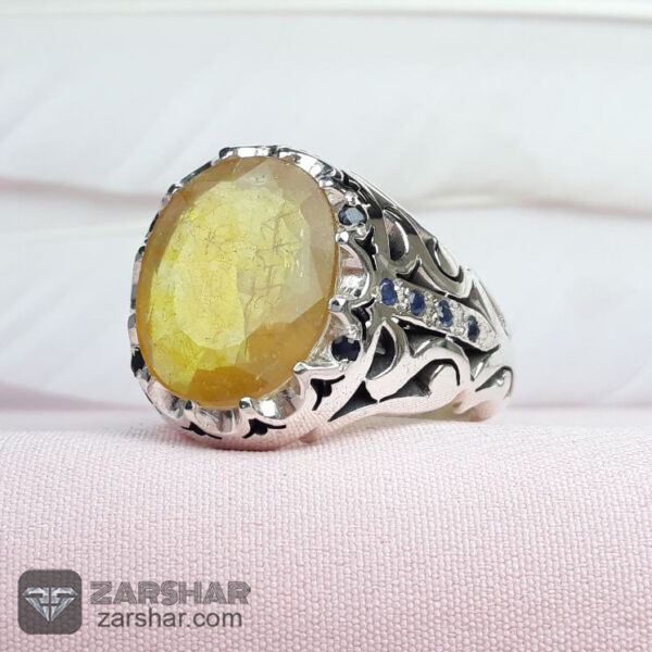 انگشتر یاقوت زرد دست ساز عکس انگشتر یاقوت زرد دست ساز