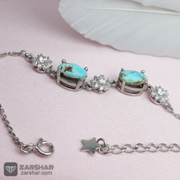 عکس دستبند فیروزه نیشابوری زنانه
