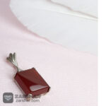 عکس گردنبند چهارگوش عقیق سرخ نقره ۹۲۵