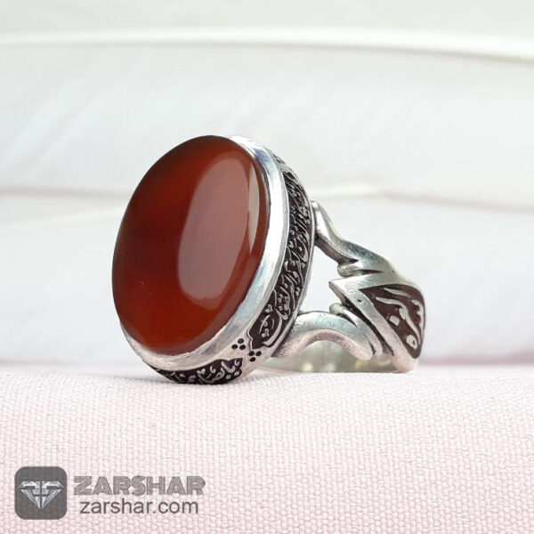 عکس انگشتر عقیق یمنی سرخ وان یکاد
