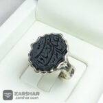 عکس انگشتر تراش شمسه عقیق مشکی عمه سادات سلام علیک