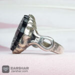 عکس انگشتر تراش شمسه عقیق مشکی عمه سادات سلام علیک