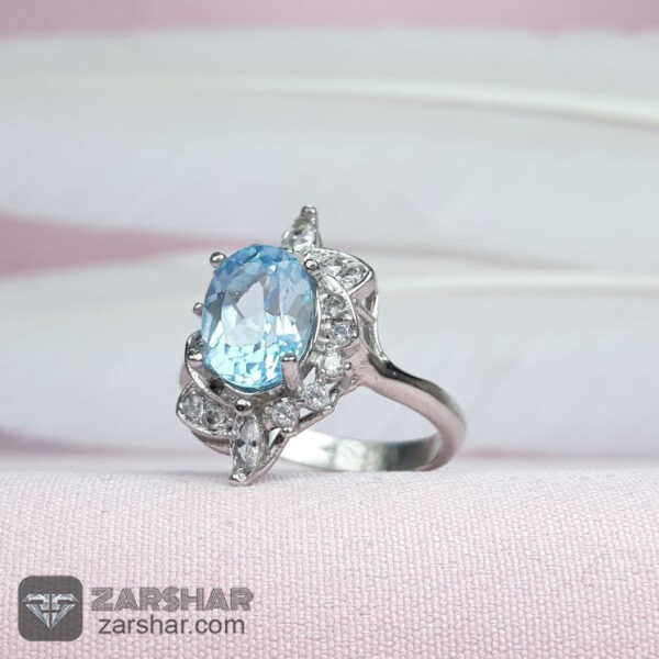 انگشتر توپاز درجه یک زنانه عکس انگشتر توپاز درجه یک زنانه