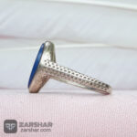 عکس انگشتر زنانه عقیق آبی عین علی و چهارده معصوم