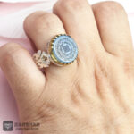 عکس انگشتر عقیق آبی هفت شرف و آیت الکرسی