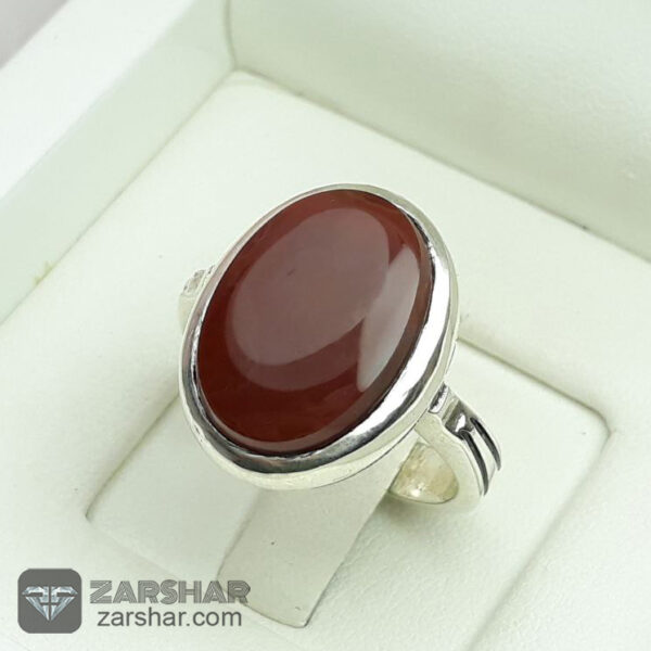 انگشتر عقیق یمنی سرخ همراه حرز امام جواد(ع) و تربت عکس انگشتر عقیق یمنی سرخ همراه حرز امام جواد(ع) و تربت