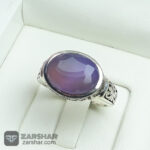 عکس انگشتر عقیق یمنی سوسنی همراه حرز و تربت