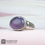 عکس انگشتر عقیق یمنی سوسنی همراه حرز و تربت