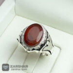 عکس انگشتر عقیق یمنی کبدی دست ساز