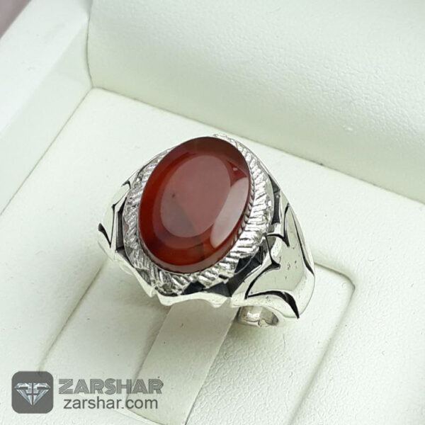 انگشتر عقیق یمنی کبدی دست ساز عکس انگشتر عقیق یمنی کبدی دست ساز