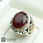 عکس انگشتر عقیق یمنی کبدی دست ساز