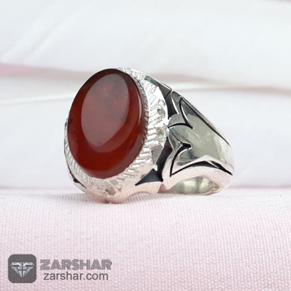 انگشتر عقیق یمنی کبدی دست ساز عکس انگشتر عقیق یمنی کبدی دست ساز