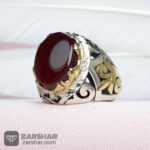 عکس انگشتر عقیق یمنی کبدی دست ساز