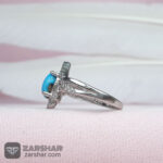 عکس انگشتر فیروزه نیشابوری زنانه