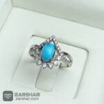 عکس انگشتر فیروزه نیشابوری زنانه